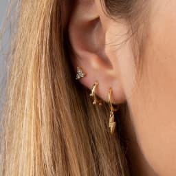 925 Sterling Silver Ear Needle Lightning Hoop Earrings For Women Girl Exquisite Pave Crystal Geometric Pendant Earrings