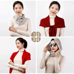 Women 160x40cm Triangle Scarf Shawl Wool Neck Warmer Solid Color Multipurpose Cowl Pashmina Female Soft Spring Knit Accessories