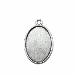 10pcs 13x18mm 18x25mm Inner Size Simple Oval Shape Zinc Alloy Cameo Cabochon Base Setting Pendant
