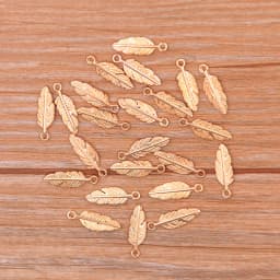 80Pcs 2023 New 5*15mm 9 Color Metal Zinc Alloy Two-sided MINI Leaves Charms Fit Jewelry Plant Pendant Makings DIY Handmade Craft