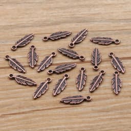 80Pcs 2023 New 5*15mm 9 Color Metal Zinc Alloy Two-sided MINI Leaves Charms Fit Jewelry Plant Pendant Makings DIY Handmade Craft