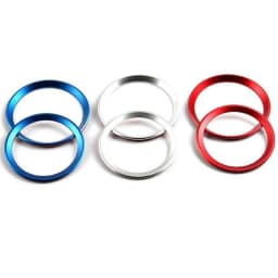 Chrome Aluminum Car Exterior Logo Ring Front Hood Trunk Lid Badge Circle Decoration Emblem For BMW 3 4 Series M3 M4 E36 E46 E90