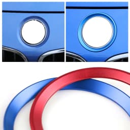 Chrome Aluminum Car Exterior Logo Ring Front Hood Trunk Lid Badge Circle Decoration Emblem For BMW 3 4 Series M3 M4 E36 E46 E90