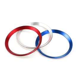 Chrome Aluminum Car Exterior Logo Ring Front Hood Trunk Lid Badge Circle Decoration Emblem For BMW 3 4 Series M3 M4 E36 E46 E90