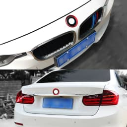 Chrome Aluminum Car Exterior Logo Ring Front Hood Trunk Lid Badge Circle Decoration Emblem For BMW 3 4 Series M3 M4 E36 E46 E90
