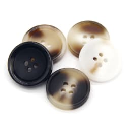 15/25/30mm Resin Imitation Horn Black Large Buttons For Clothing Sweater Suit Coat Vintage Decorations DIY Accessories Wholesale