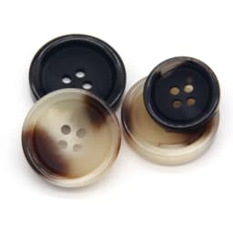 15/25/30mm Resin Imitation Horn Black Large Buttons For Clothing Sweater Suit Coat Vintage Decorations DIY Accessories Wholesale