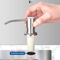 500ml Kitchen Dish Soap Dispenser Sink Soap Pump Dispenser Stainless Steel Built-in Detergent Dishwashing Liquid Container