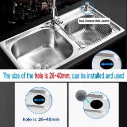 500ml Kitchen Dish Soap Dispenser Sink Soap Pump Dispenser Stainless Steel Built-in Detergent Dishwashing Liquid Container