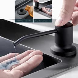 500ml Kitchen Dish Soap Dispenser Sink Soap Pump Dispenser Stainless Steel Built-in Detergent Dishwashing Liquid Container