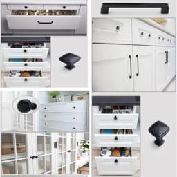 Black Handles for Furniture Cabinet Knobs and Kitchen Drawer Pulls Cupboard Aluminium Alloy