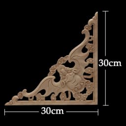 WMQE Unpainted Wood Carved Applique Beautiful Carving Decal Garden Fence for Home Furniture Wall Door Frame Cabinet Decor