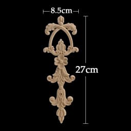 WMQE Unpainted Wood Carved Applique Beautiful Carving Decal Garden Fence for Home Furniture Wall Door Frame Cabinet Decor
