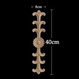 WMQE Unpainted Wood Carved Applique Beautiful Carving Decal Garden Fence for Home Furniture Wall Door Frame Cabinet Decor
