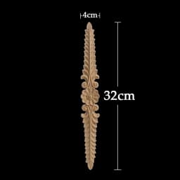 WMQE Unpainted Wood Carved Applique Beautiful Carving Decal Garden Fence for Home Furniture Wall Door Frame Cabinet Decor