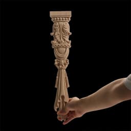 WMQE Unpainted Wood Carved Applique Beautiful Carving Decal Garden Fence for Home Furniture Wall Door Frame Cabinet Decor