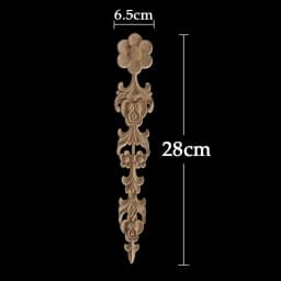 WMQE Unpainted Wood Carved Applique Beautiful Carving Decal Garden Fence for Home Furniture Wall Door Frame Cabinet Decor