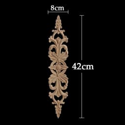 WMQE Unpainted Wood Carved Applique Beautiful Carving Decal Garden Fence for Home Furniture Wall Door Frame Cabinet Decor