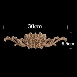 WMQE Unpainted Wood Carved Applique Beautiful Carving Decal Garden Fence for Home Furniture Wall Door Frame Cabinet Decor