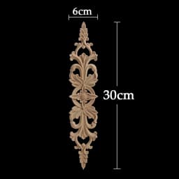 WMQE Unpainted Wood Carved Applique Beautiful Carving Decal Garden Fence for Home Furniture Wall Door Frame Cabinet Decor