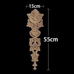 WMQE Unpainted Wood Carved Applique Beautiful Carving Decal Garden Fence for Home Furniture Wall Door Frame Cabinet Decor