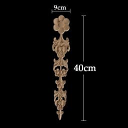 WMQE Unpainted Wood Carved Applique Beautiful Carving Decal Garden Fence for Home Furniture Wall Door Frame Cabinet Decor