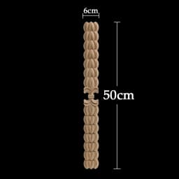 WMQE Unpainted Wood Carved Applique Beautiful Carving Decal Garden Fence for Home Furniture Wall Door Frame Cabinet Decor