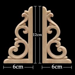 WMQE Unpainted Wood Carved Applique Beautiful Carving Decal Garden Fence for Home Furniture Wall Door Frame Cabinet Decor