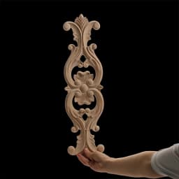WMQE Unpainted Wood Carved Applique Beautiful Carving Decal Garden Fence for Home Furniture Wall Door Frame Cabinet Decor