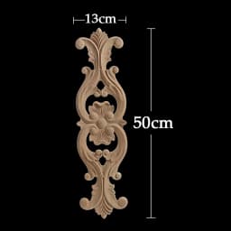 WMQE Unpainted Wood Carved Applique Beautiful Carving Decal Garden Fence for Home Furniture Wall Door Frame Cabinet Decor