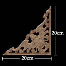 WMQE Unpainted Wood Carved Applique Beautiful Carving Decal Garden Fence for Home Furniture Wall Door Frame Cabinet Decor