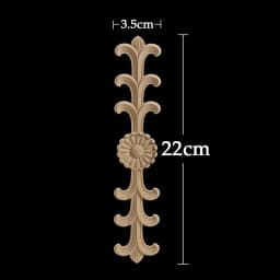 WMQE Unpainted Wood Carved Applique Beautiful Carving Decal Garden Fence for Home Furniture Wall Door Frame Cabinet Decor