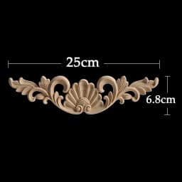WMQE Unpainted Wood Carved Applique Beautiful Carving Decal Garden Fence for Home Furniture Wall Door Frame Cabinet Decor