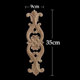 WMQE Unpainted Wood Carved Applique Beautiful Carving Decal Garden Fence for Home Furniture Wall Door Frame Cabinet Decor