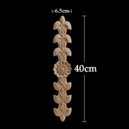 WMQE Unpainted Wood Carved Applique Beautiful Carving Decal Garden Fence for Home Furniture Wall Door Frame Cabinet Decor