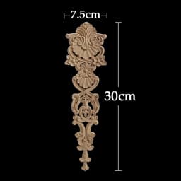 WMQE Unpainted Wood Carved Applique Beautiful Carving Decal Garden Fence for Home Furniture Wall Door Frame Cabinet Decor