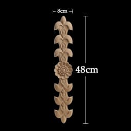 WMQE Unpainted Wood Carved Applique Beautiful Carving Decal Garden Fence for Home Furniture Wall Door Frame Cabinet Decor