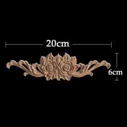 WMQE Unpainted Wood Carved Applique Beautiful Carving Decal Garden Fence for Home Furniture Wall Door Frame Cabinet Decor