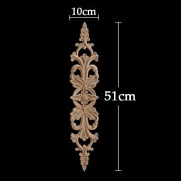 WMQE Unpainted Wood Carved Applique Beautiful Carving Decal Garden Fence for Home Furniture Wall Door Frame Cabinet Decor
