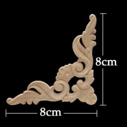WMQE Unpainted Wood Carved Applique Beautiful Carving Decal Garden Fence for Home Furniture Wall Door Frame Cabinet Decor