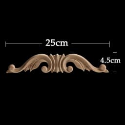 WMQE Unpainted Wood Carved Applique Beautiful Carving Decal Garden Fence for Home Furniture Wall Door Frame Cabinet Decor