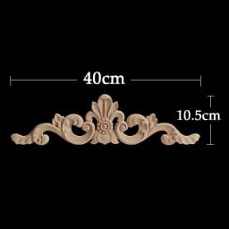 WMQE Unpainted Wood Carved Applique Beautiful Carving Decal Garden Fence for Home Furniture Wall Door Frame Cabinet Decor