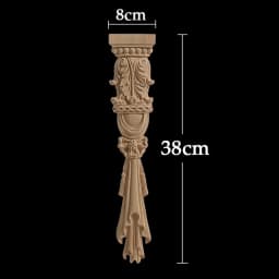 WMQE Unpainted Wood Carved Applique Beautiful Carving Decal Garden Fence for Home Furniture Wall Door Frame Cabinet Decor
