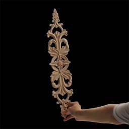 WMQE Unpainted Wood Carved Applique Beautiful Carving Decal Garden Fence for Home Furniture Wall Door Frame Cabinet Decor