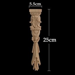 WMQE Unpainted Wood Carved Applique Beautiful Carving Decal Garden Fence for Home Furniture Wall Door Frame Cabinet Decor