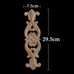 WMQE Unpainted Wood Carved Applique Beautiful Carving Decal Garden Fence for Home Furniture Wall Door Frame Cabinet Decor