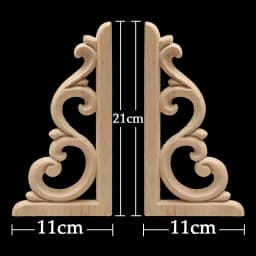 WMQE Unpainted Wood Carved Applique Beautiful Carving Decal Garden Fence for Home Furniture Wall Door Frame Cabinet Decor
