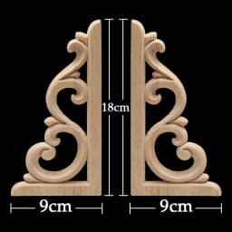 WMQE Unpainted Wood Carved Applique Beautiful Carving Decal Garden Fence for Home Furniture Wall Door Frame Cabinet Decor