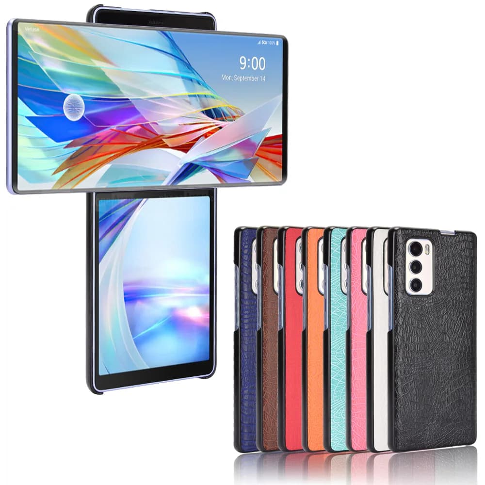 For LG Wing 5G 2020 Case Luxury classic Crocodile pattern PU leather Case For LG Wing LGWing 5G Phone Case 6.8"
