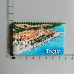 Croacia Fridge Magnet Kroatie Tourist Souvenir Mediterranean Split Trogir Hvar Trogir Magnetic Refrigerator Stickers Croatia Map